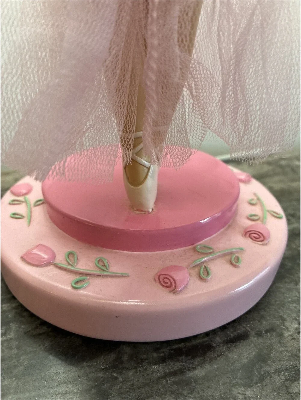 Vtg P.J. Kids Ballerina Doll in Pink Tutu Table Top Lamp